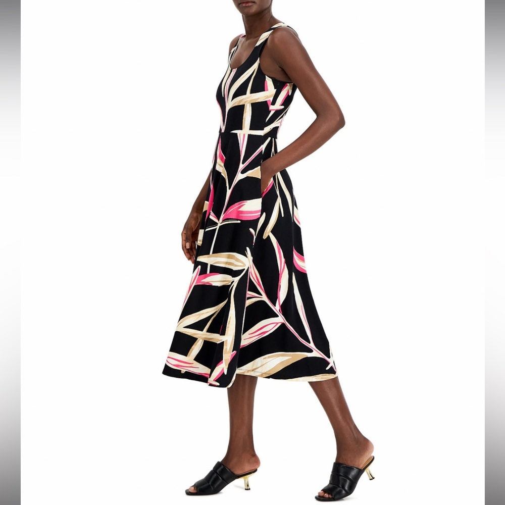 ALFANI Petite Printed Fit & Flare Midi Tank Dress NWT PS SP
